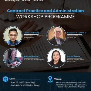 2026 PICQS Global CPD No. 06 (Face-to-face Hosted by: PH Chapter) – “Contract Practice and Administration Workshop Programme”